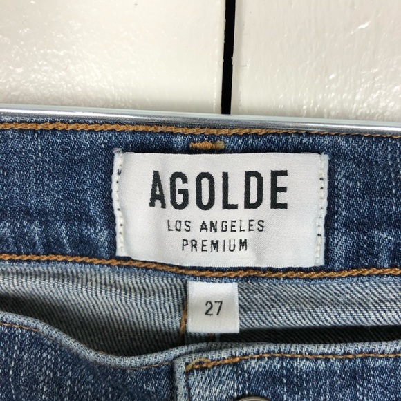 AGOLDE DISTRESSED HIGH RISE SKINNY JEANS SIZE 27 - Picture 5 of 7